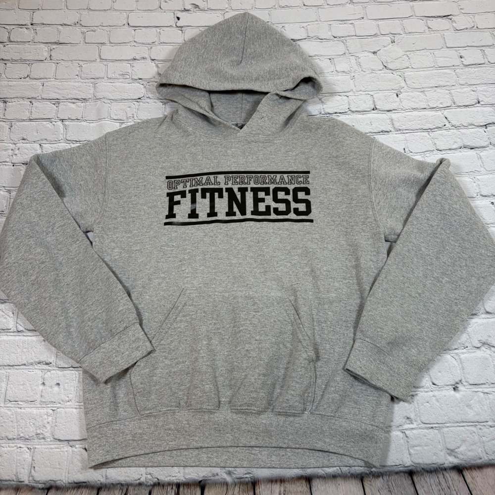 Gildan Heavy Blend Optimal Performance Fitness Hoodie Gray Small